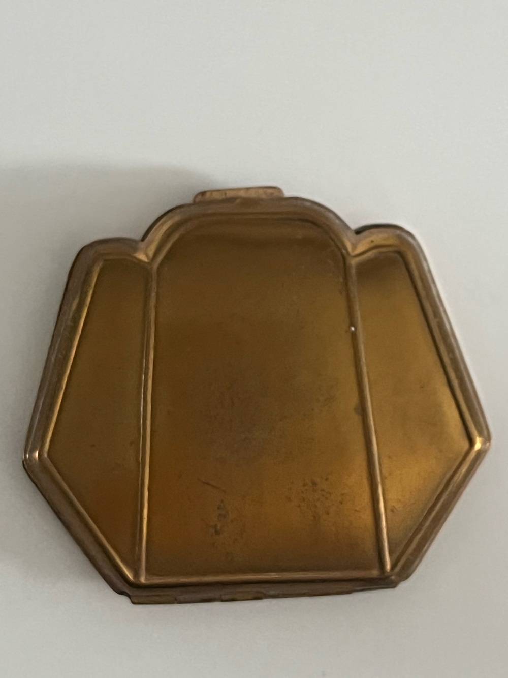 Vintage Art Deco Powder Compact Mirror & Powder Puff Case